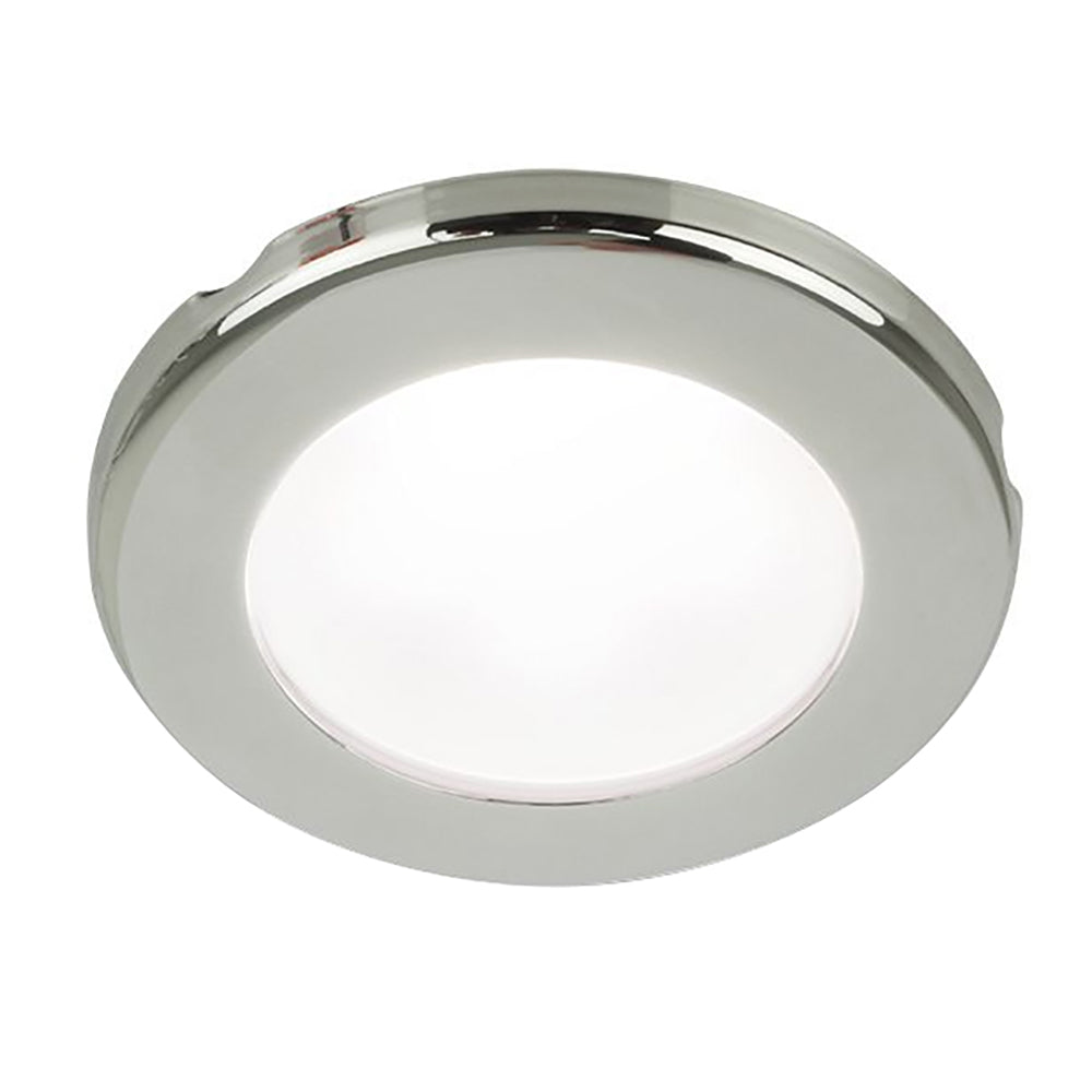 Hella Marine EuroLED 75 3" Round Screw Mount Down Light - White LED - Stainless Steel Rim - 12V — marine dome/down lights