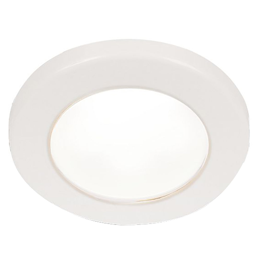 Hella Marine EuroLED 75 3" Round Screw Mount Down Light - White LED - White Plastic Rim - 24V — marine dome/down lights