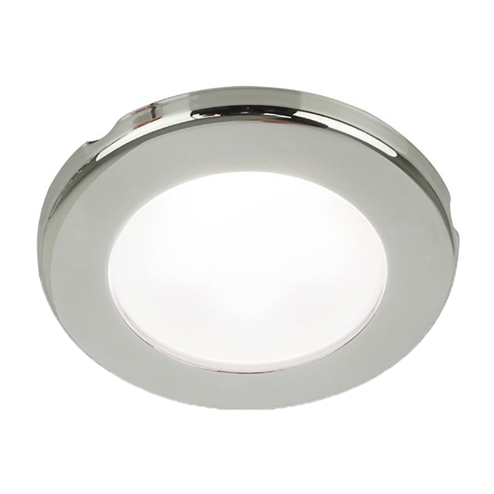 Hella Marine EuroLED 75 3" Round Screw Mount Down Light - White LED - Stainless Steel Rim - 24V — marine dome/down lights