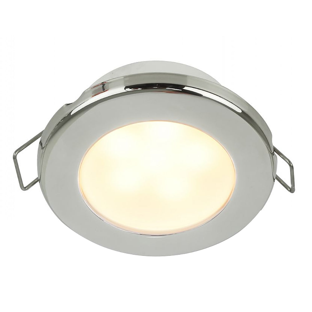 Hella Marine EuroLED 75 3" Round Spring Mount Down Light - Warm White LED - Stainless Steel Rim - 24V — marine dome/down lights