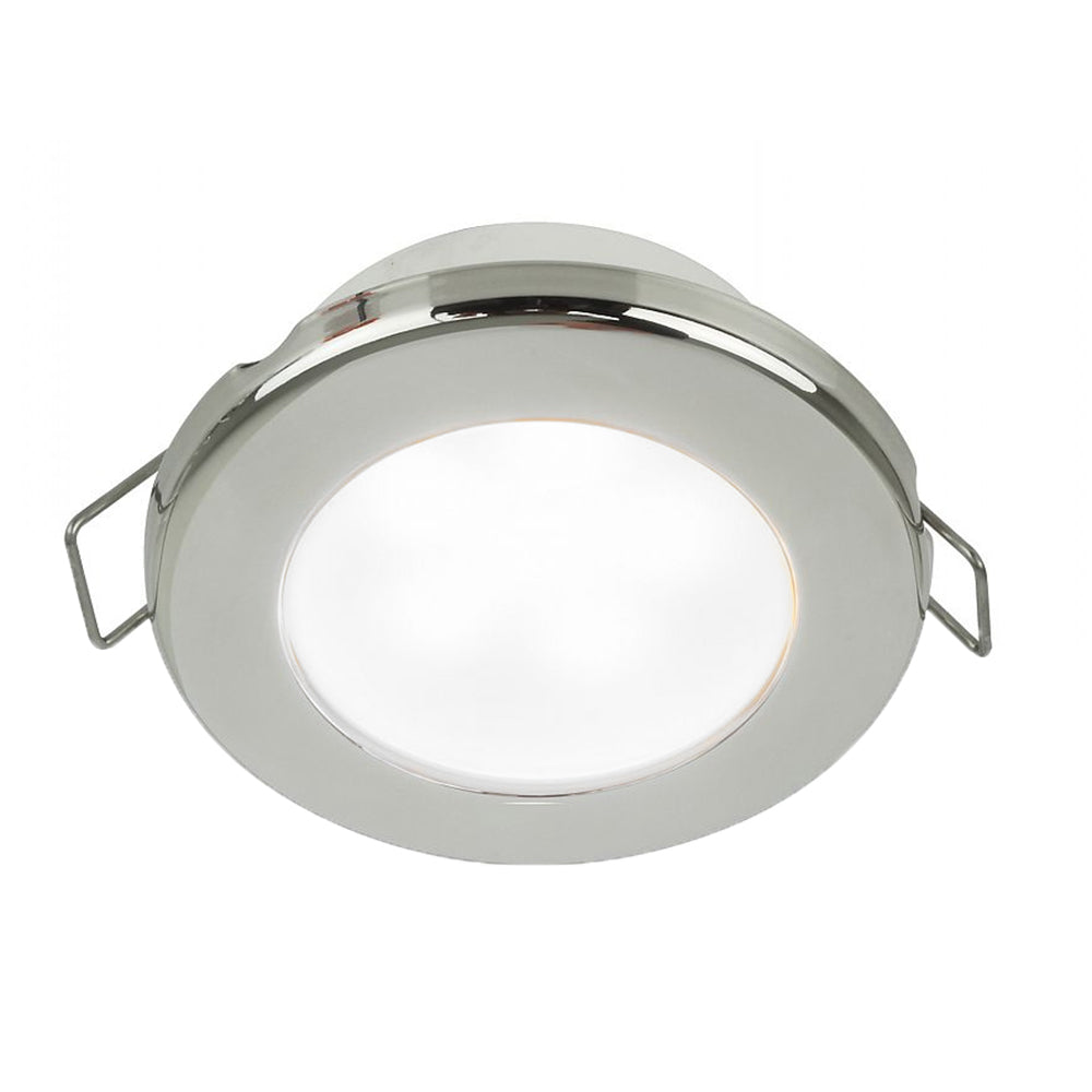 Hella Marine EuroLED 75 3" Round Spring Mount Down Light - White LED - Stainless Steel Rim - 12V — marine dome/down lights