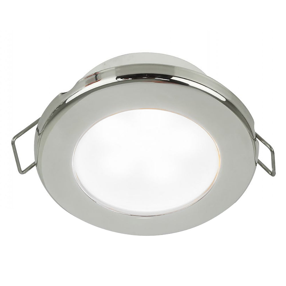 Hella Marine EuroLED 75 3" Round Spring Mount Down Light - White LED - Stainless Steel Rim - 24V — marine dome/down lights