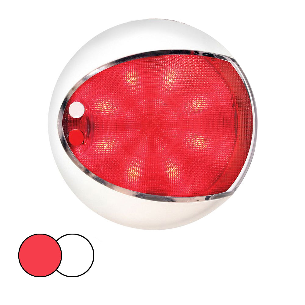 Hella Marine EuroLED 130 Surface Mount Touch Lamp - Red/White LED - White Housing — marine interior / courtesy light