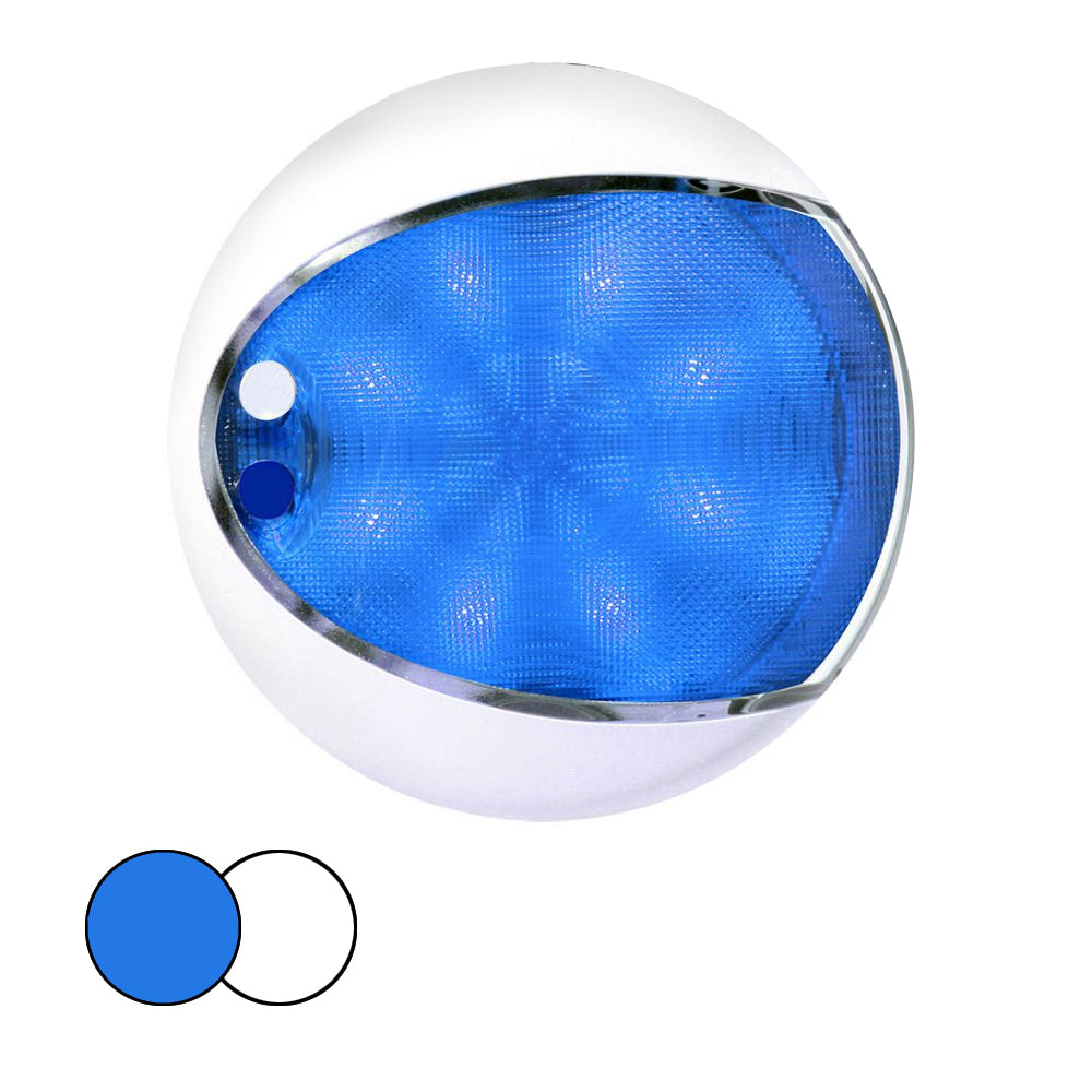 Hella Marine EuroLED 175 Surface Mount Touch Lamp - Blue/White LED - White Housing — marine interior / courtesy light