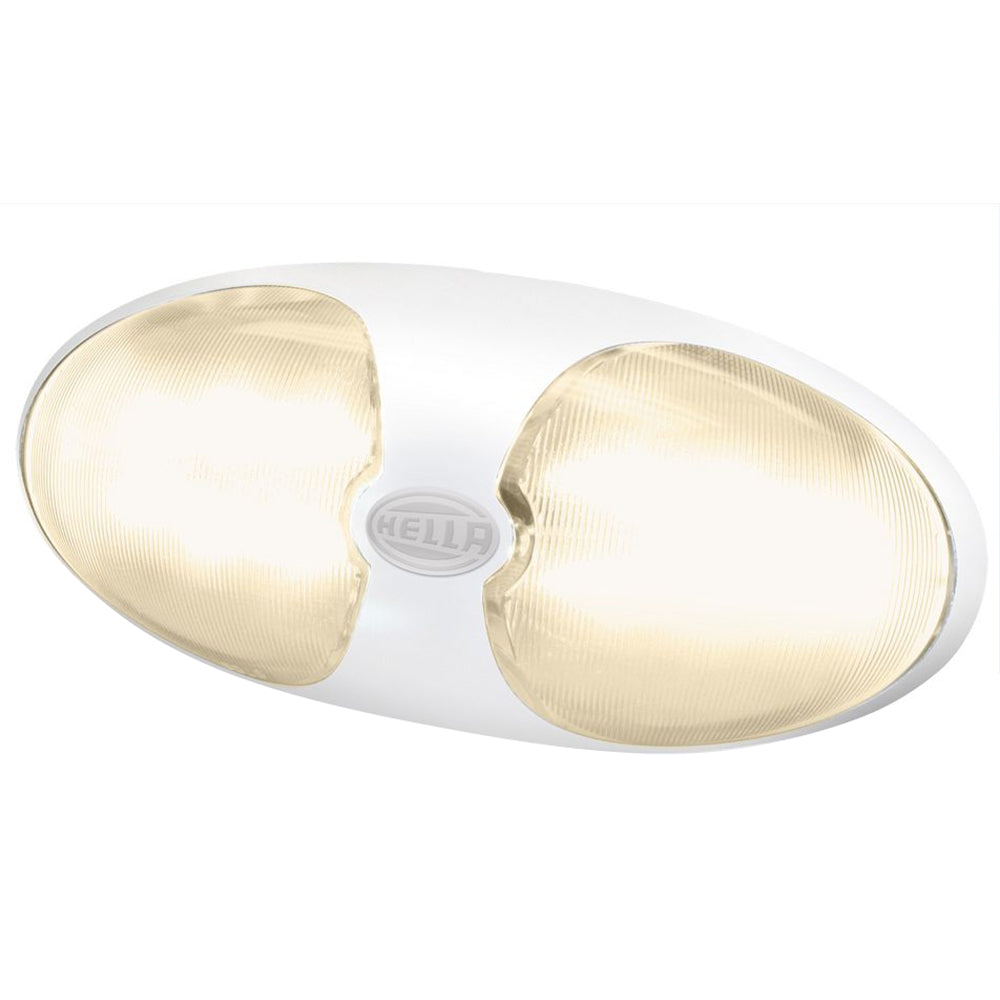Hella Marine DuraLED 12 Interior/Exterior Lamp - Warm White LED - White Housing — marine interior / courtesy light