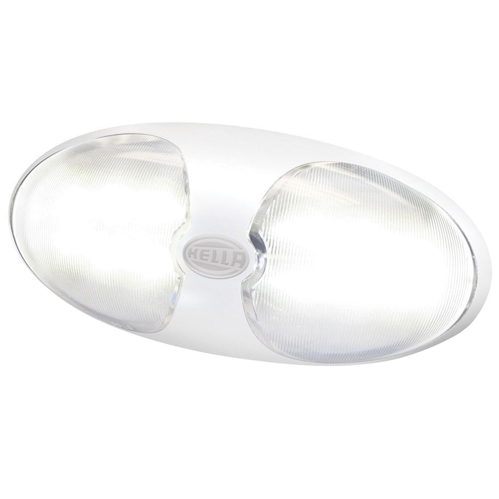 Hella Marine DuraLED 12 Interior/Exterior Lamp w/Switch - White LED - White Housing — marine interior / courtesy light