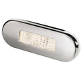 Hella Marine Surface Mount Oblong LED Courtesy Lamp - Warm White LED - Stainless Steel Bezel — marine interior / courtesy light