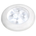 Hella Marine Slim Line LED 'Enhanced Brightness' Round Courtesy Lamp - White LED - White Plastic Bezel - 12V — marine interior / courtesy light