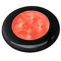 Hella Marine Slim Line LED 'Enhanced Brightness' Round Courtesy Lamp - Red LED - Black Plastic Bezel - 12V — marine interior / courtesy light