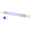 Hella Marine Surface Strip Light w/Switch - White/Blue LEDs - 12V — marine interior / courtesy light