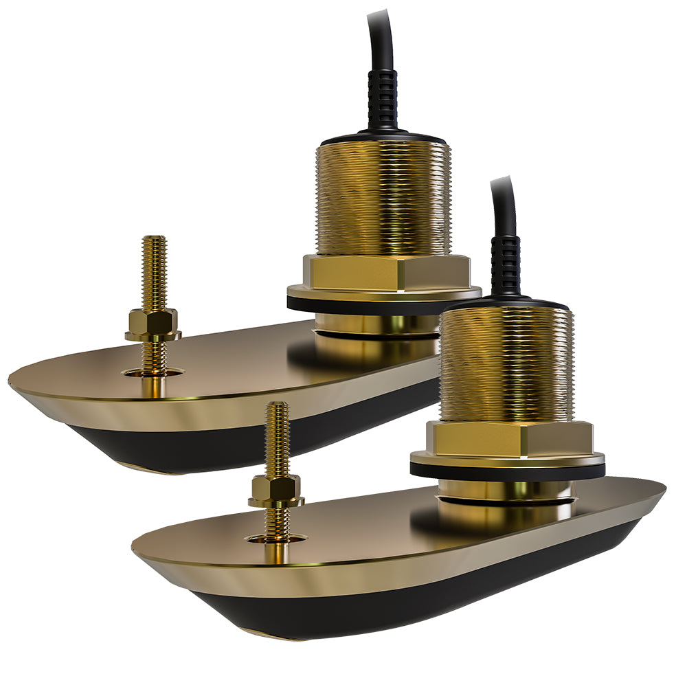 Raymarine RV-220 RealVision 3D™ Bronze Thru-Hull Transducer Pair Pack - 20° - 8M Cable & Y-Cable — marine transducers