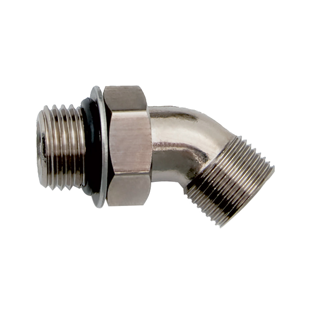 Uflex USA Uflex 45° Adjustable Fitting f/Back of UP Series Helms ORB 6 to 3/8" COMP — marine steering systems