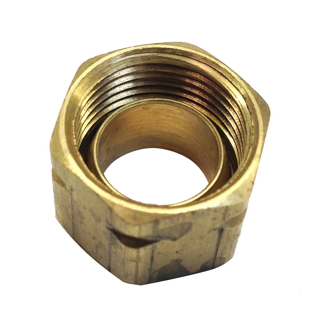 Uflex USA Uflex Brass Compression Nut w/Sleeve #61CA-6 — marine steering systems