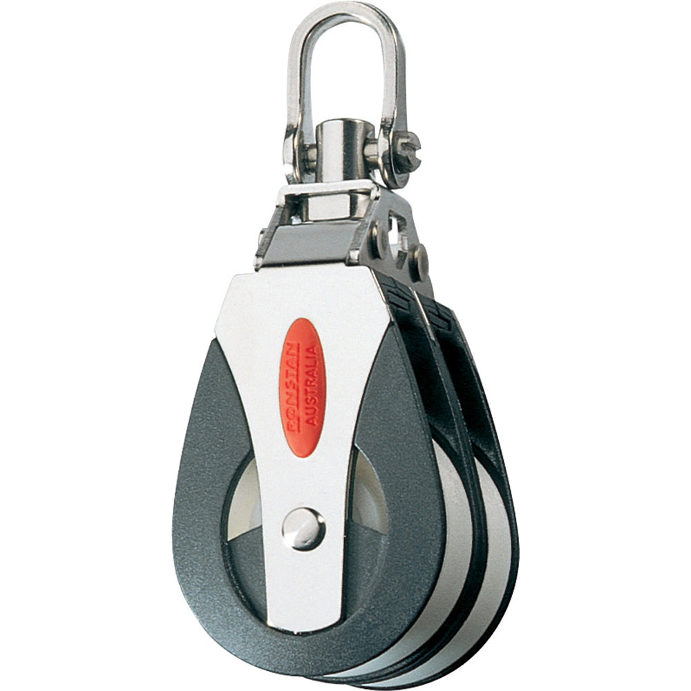Ronstan Series 40 All Purpose Block - Double Block - Full Swivel Head — marine blocks