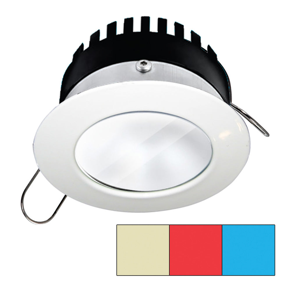 I2Systems Inc i2Systems Apeiron Pro A503 - 3W - Round - Warm White, Red & Blue - White Finish — marine dome/down lights
