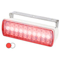 Hella Marine Sea Hawk XL Dual Color LED Floodlights - Red/White LED - White Housing — marine flood/spreader lights