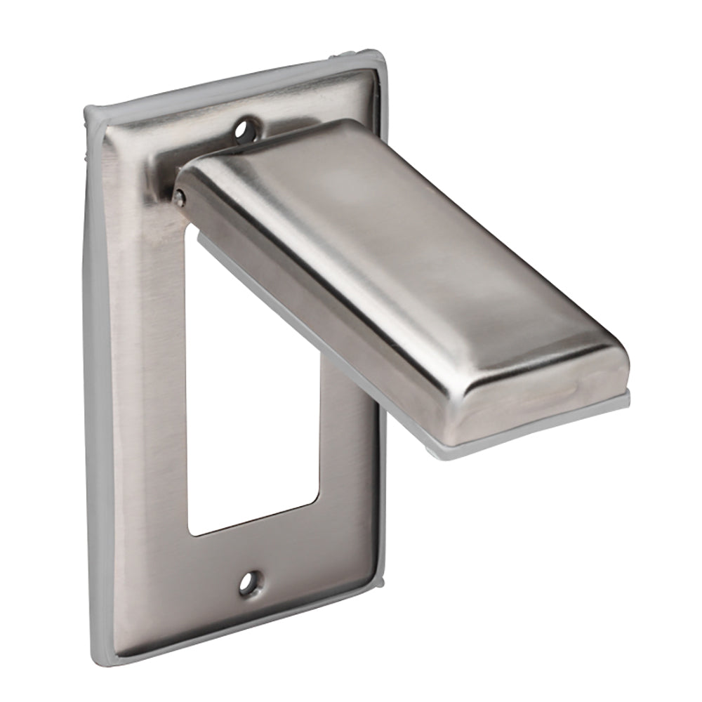 Marinco Stainless Steel Cover w/Lift Lid f/GFCI Receptacle — marine accessories