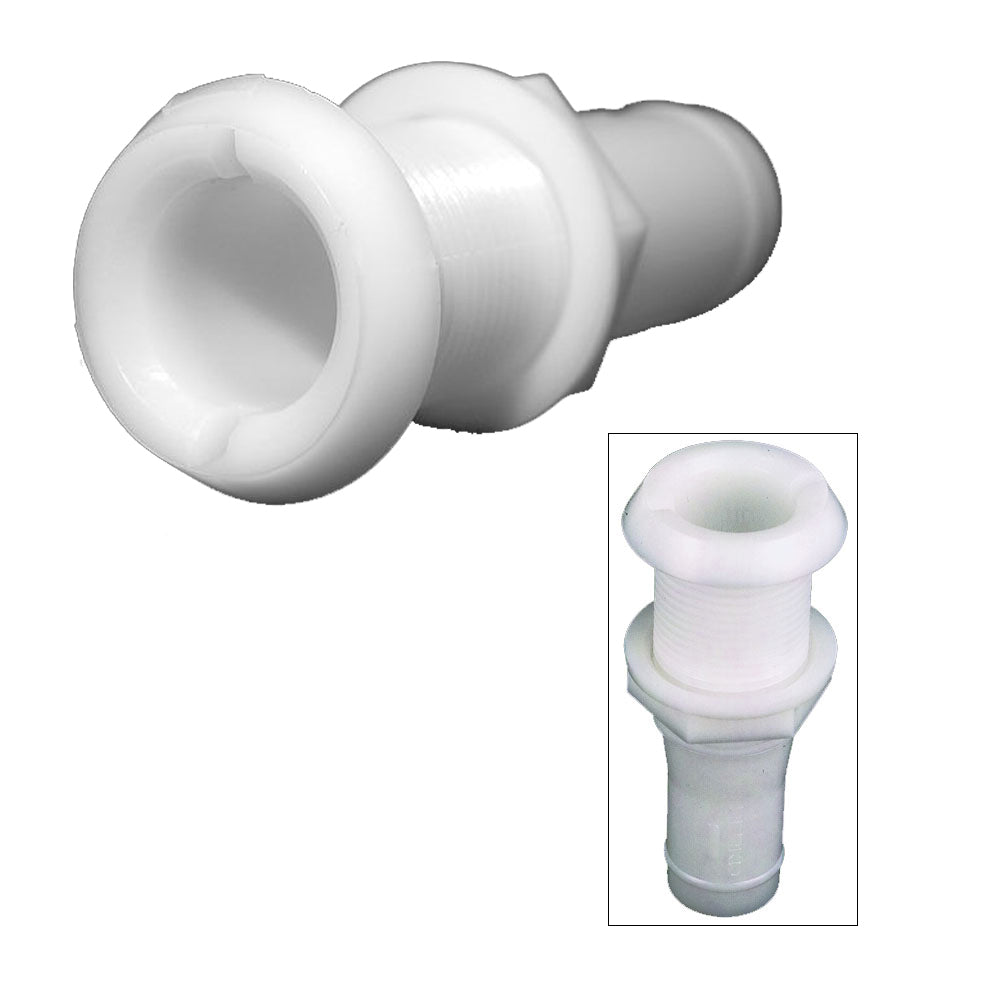 Perko 3/4" Thru-Hull Fitting f/Hose - Plastic Narrow Flange — marine thru-hull fittings