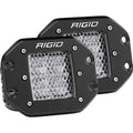 RIGID Industries D-Series PRO - Flush Mount - Diffused - Pair - Black — marine flood/spreader lights