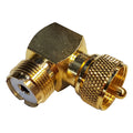 Shakespeare Right Angle Connector - PL-259 to SO-239 Adapter — marine accessories