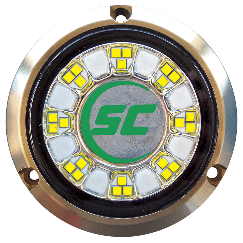 Shadow-Caster LED Lighting Shadow-Caster SCR-24 Bronze Underwater Light - 24 LEDs - Aqua Green — marine underwater lighting