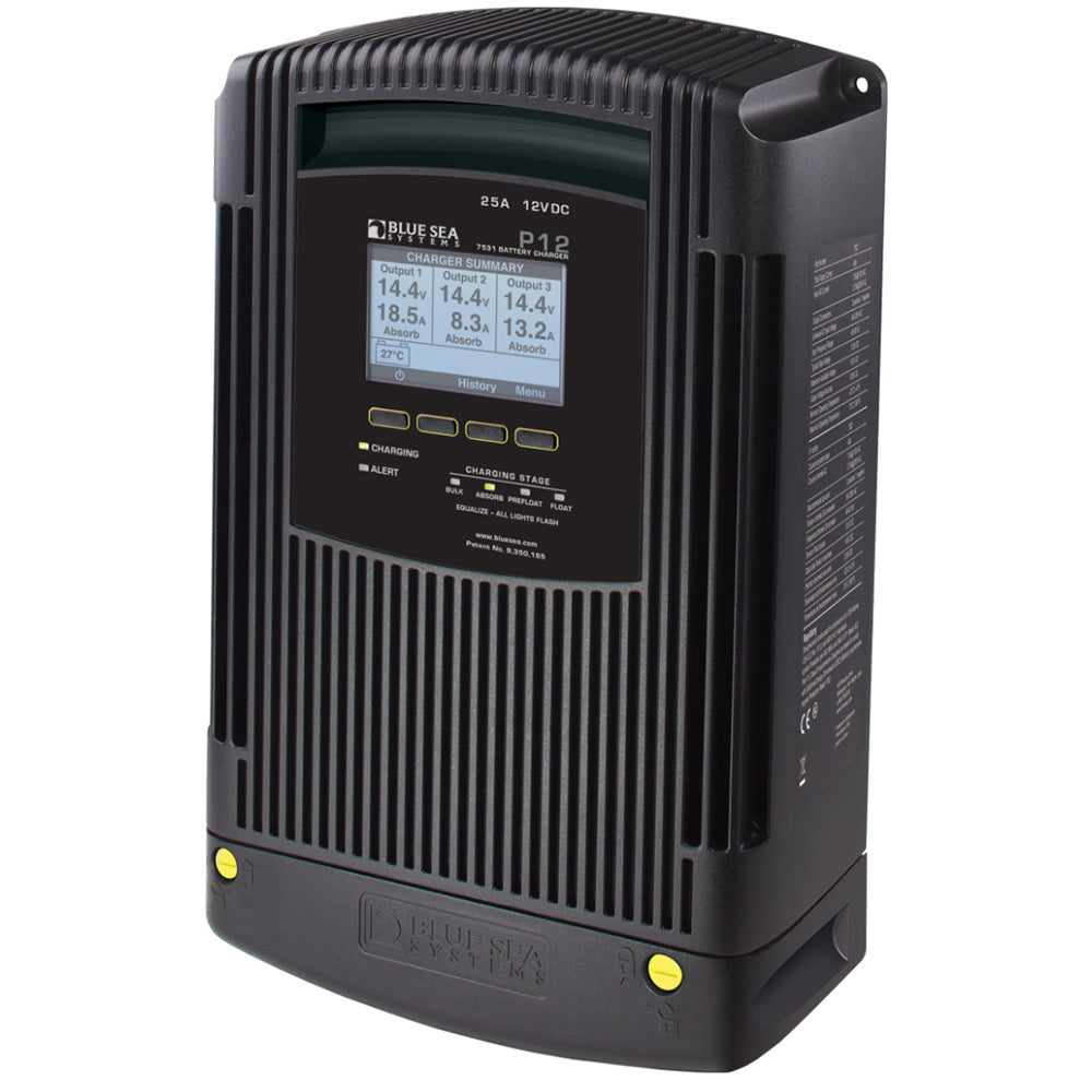 Blue Sea Systems Blue Sea 7531 P12 Battery Charger - 12V DC 25A — marine battery chargers