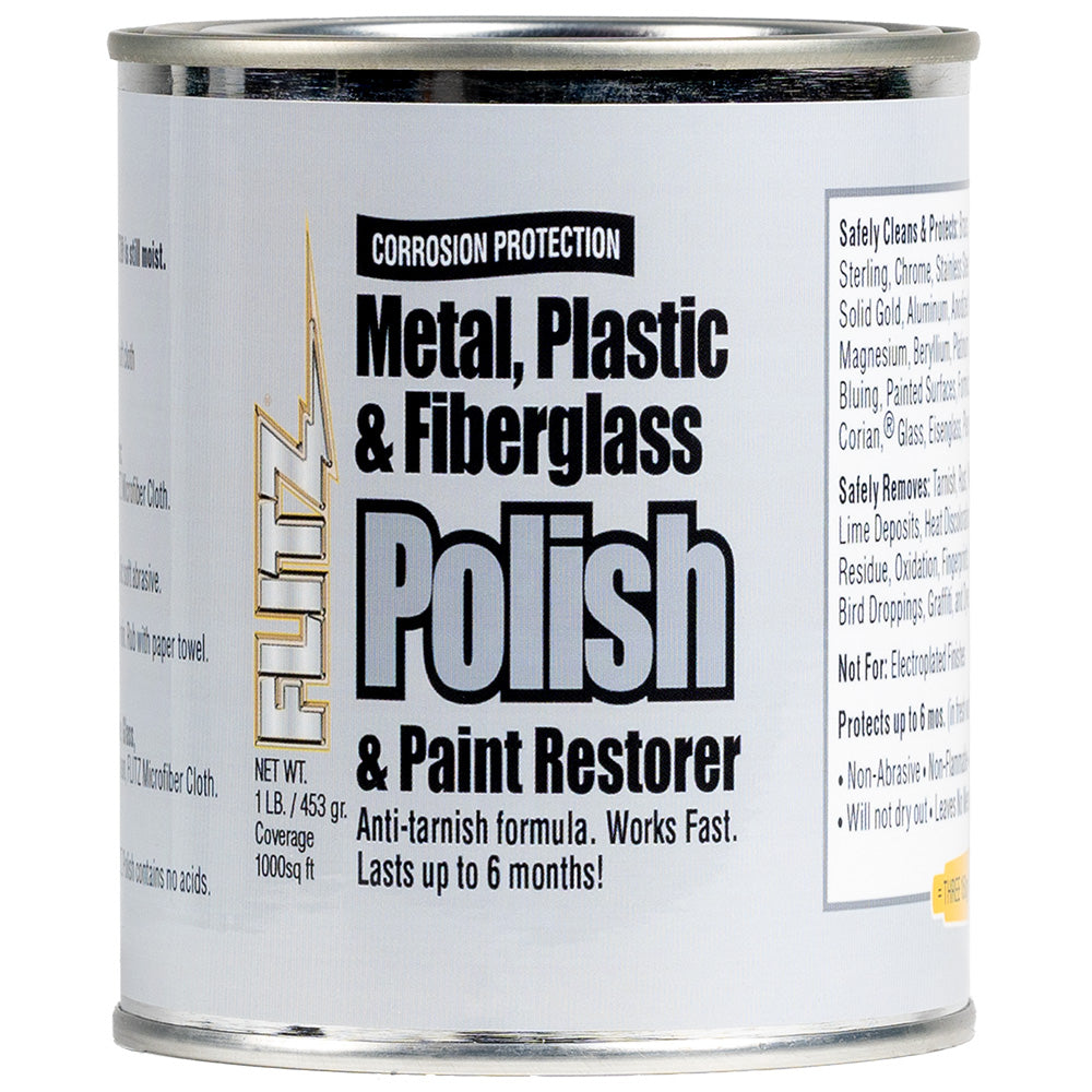 Flitz Metal, Plastic & Fiberglass Polish Paste - 1.0lb — marine cleaning