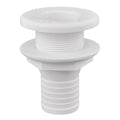 Attwood Marine Attwood Plastic Thru-Hull Fitting - 1-1/2" - White — marine thru-hull fittings