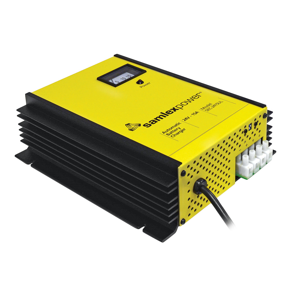 Samlex America Samlex 15A Battery Charger - 24V - 3-Bank - 3-Stage w/Dip Switch & Lugs — marine battery chargers