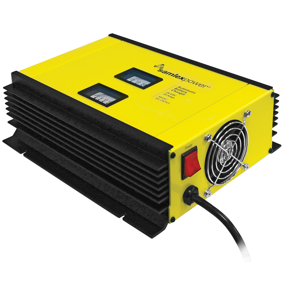 Samlex America Samlex 25A Battery Charger - 24V - 2-Bank - 3-Stage w/Dip Switch & Lugs - Includes Temp Sensor — marine battery chargers