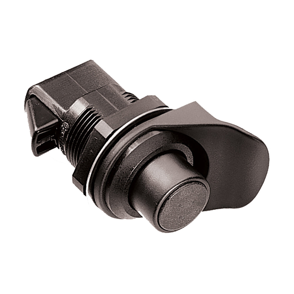 Southco Non-Locking Flush/Knob Latch - Black Plastic — marine latches