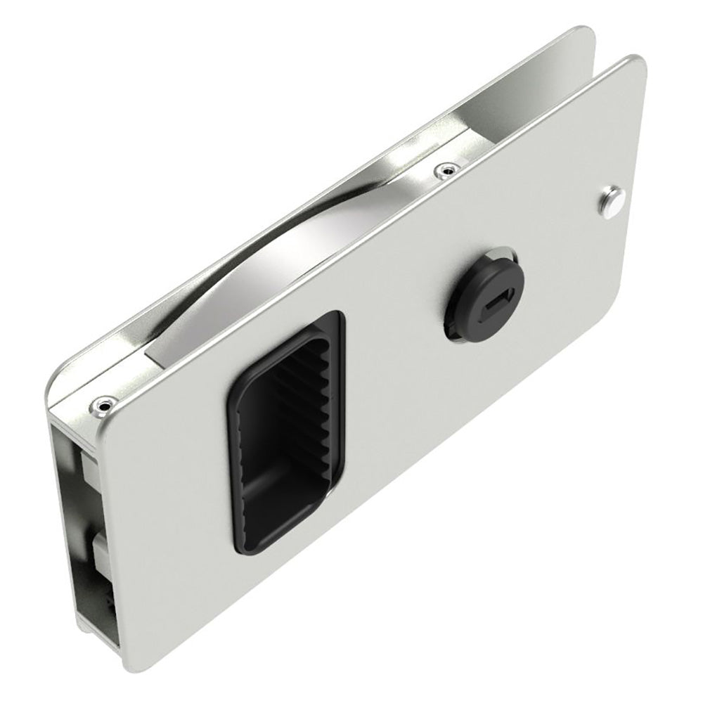 Southco Flush Sliding Door Latch - Square - Aluminum — marine latches