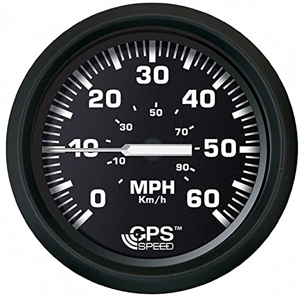 Faria Beede Instruments Faria Euro Black 4" Speedometer 60MPH (GPS) — marine gauges