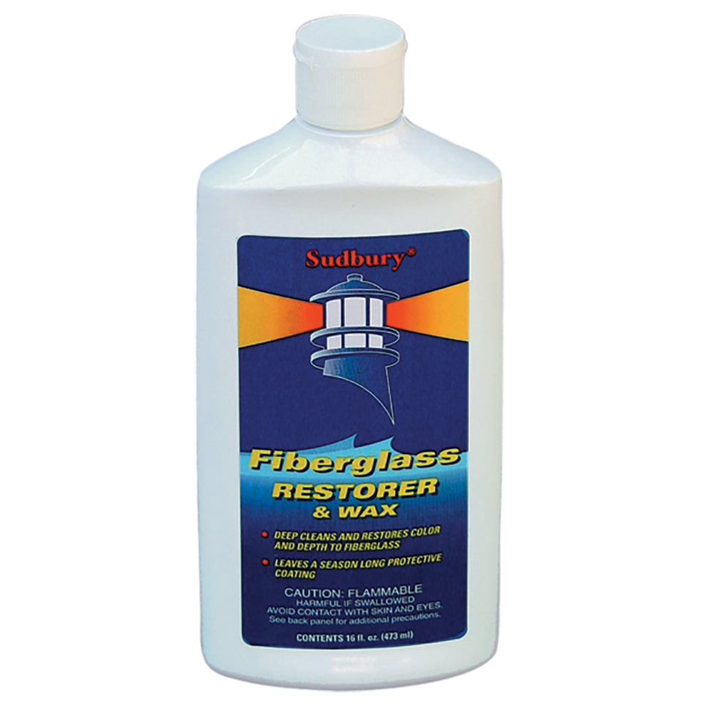 Sudbury One Step Fiberglass Restorer & Wax - 16oz Liquid — marine cleaning