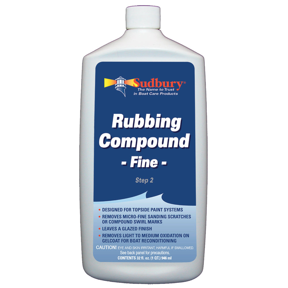 Sudbury Rubbing Compund Fine - Step 2 - 32oz Fluid — marine cleaning