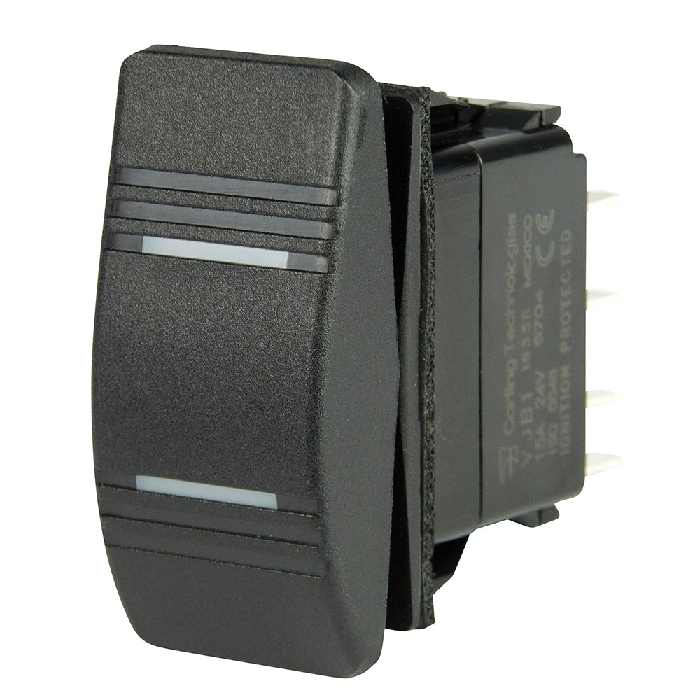 BEP Marine BEP DPDT Contura Switch - 2-Amber LEDs - ON/OFF/ON — marine switches & accessories