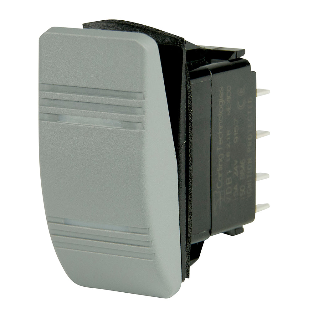 BEP Marine BEP DPDT Contura Switch - 2-Amber LEDs - Gray - ON/ON — marine switches & accessories