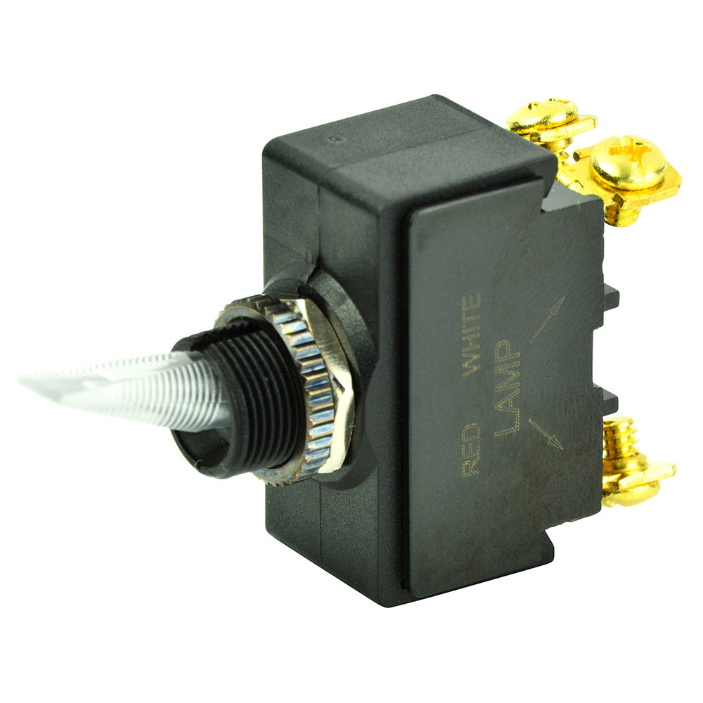 BEP Marine BEP SPST Lighted Toggle Switch - Red LED - 12V - #6-32 Terminal - ON/OFF — marine switches & accessories