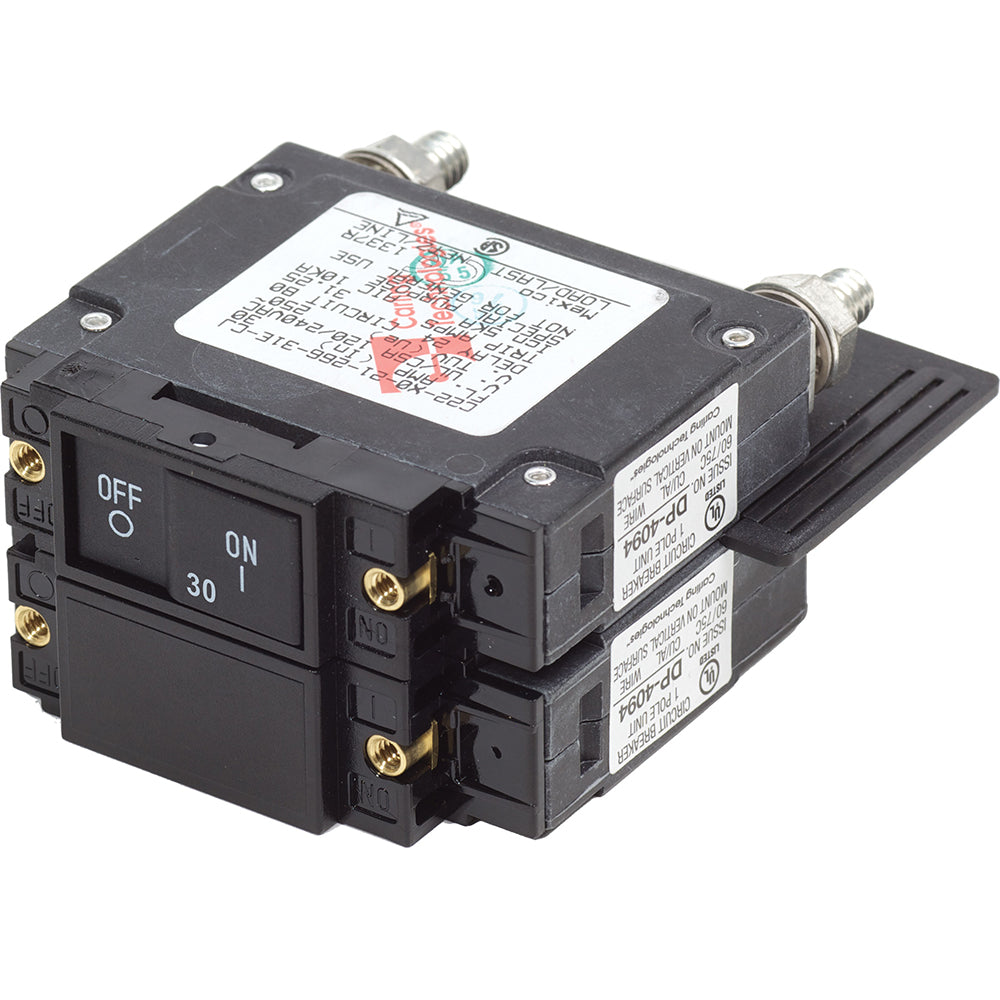 Blue Sea Systems Blue Sea 7465 UL-489 Circuit Breaker - 30A Flat Rocker — marine circuit breakers