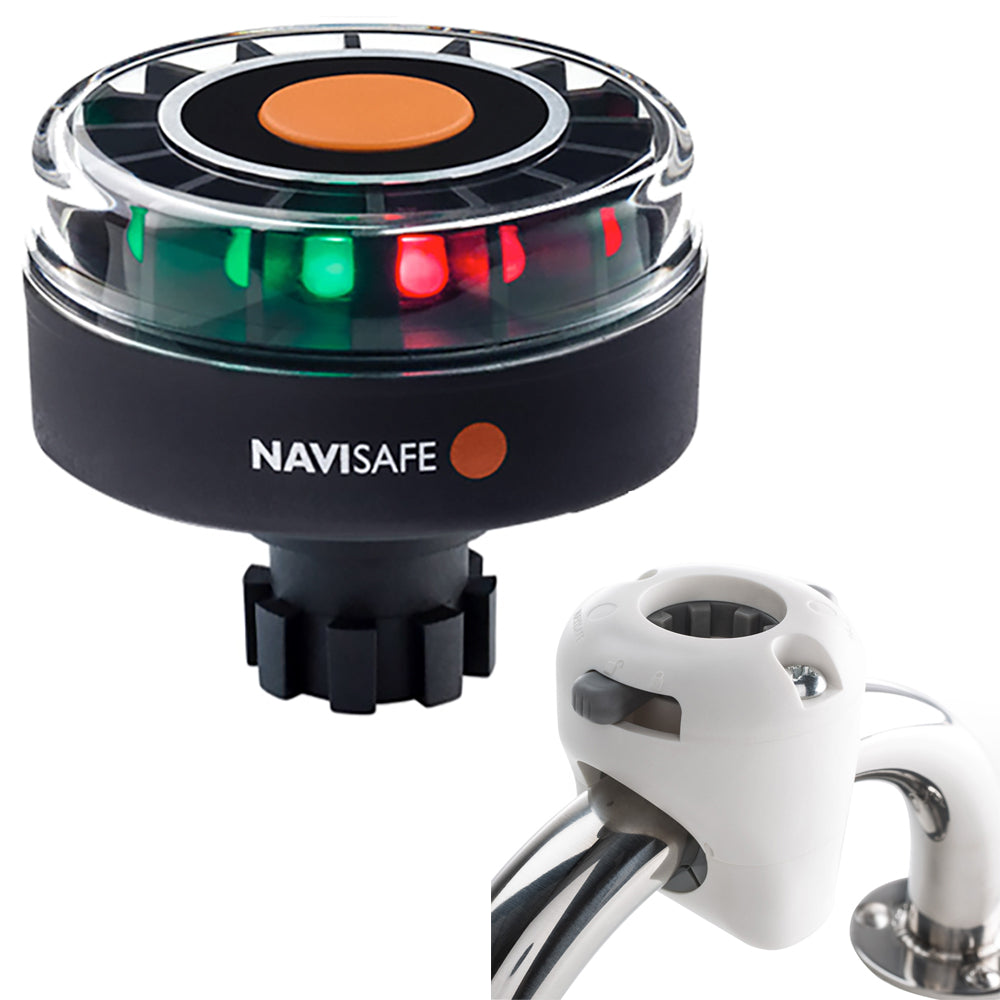 Navisafe Navilight Tricolor 2NM w/Navibolt Base & Rail Mount - White — marine paddlesports