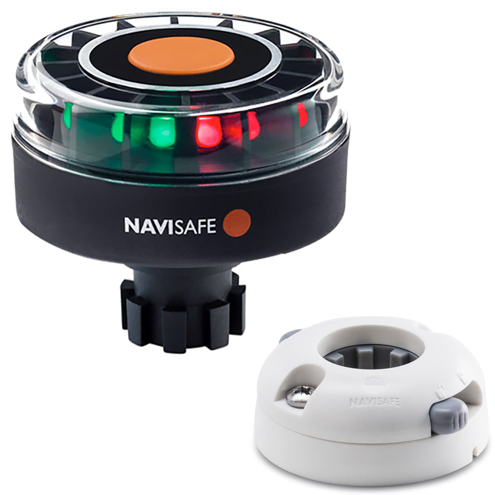 Navisafe Navilight Tricolor 2NM w/Navibolt Base & Horizontal Mount - White — marine paddlesports