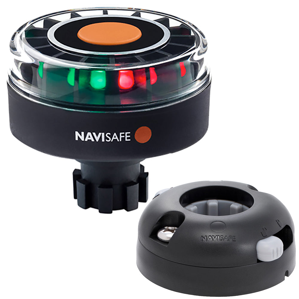 Navisafe Navilight Tricolor 2NM w/Navibolt Base & Horizontal Mount - Black — marine paddlesports