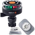 Navisafe Navilight 2NM Tricolor w/Navimount Base & RIB Mount - White — marine paddlesports