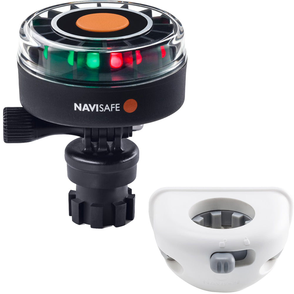 Navisafe Navilight 2NM Tricolor w/Navimount Base & Vertical Mount - White — marine paddlesports