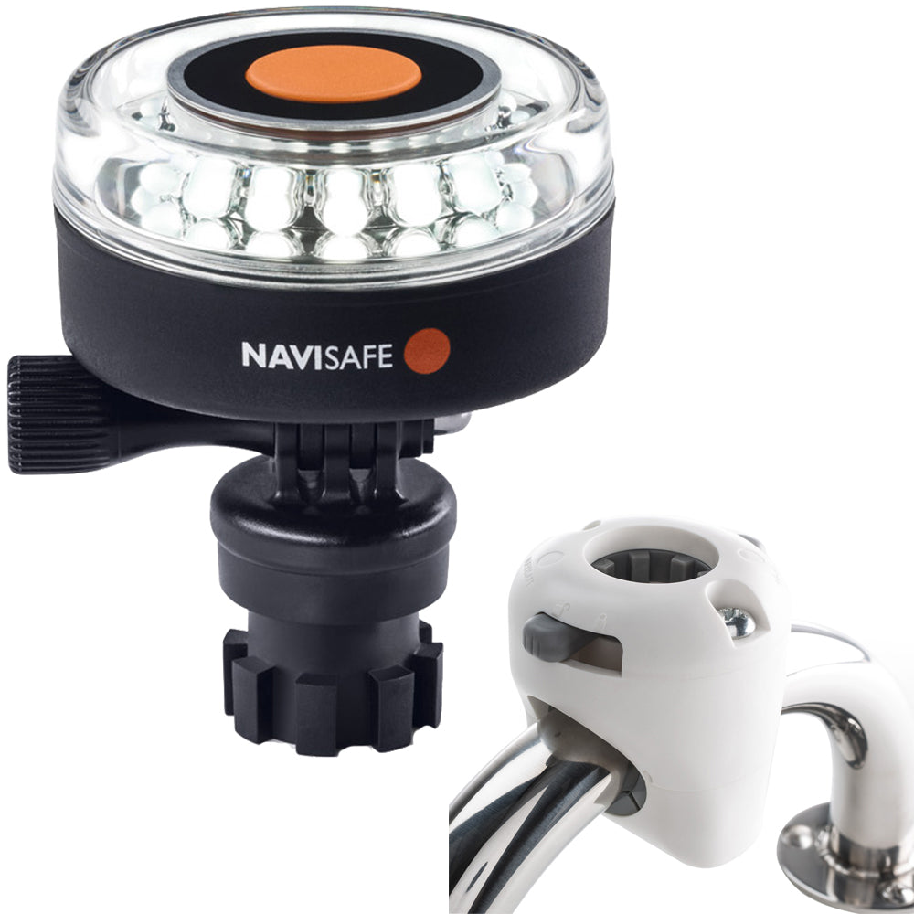 Navisafe Navilight 360° 2NM White w/Navimount Base & Rail Mount - White — marine paddlesports