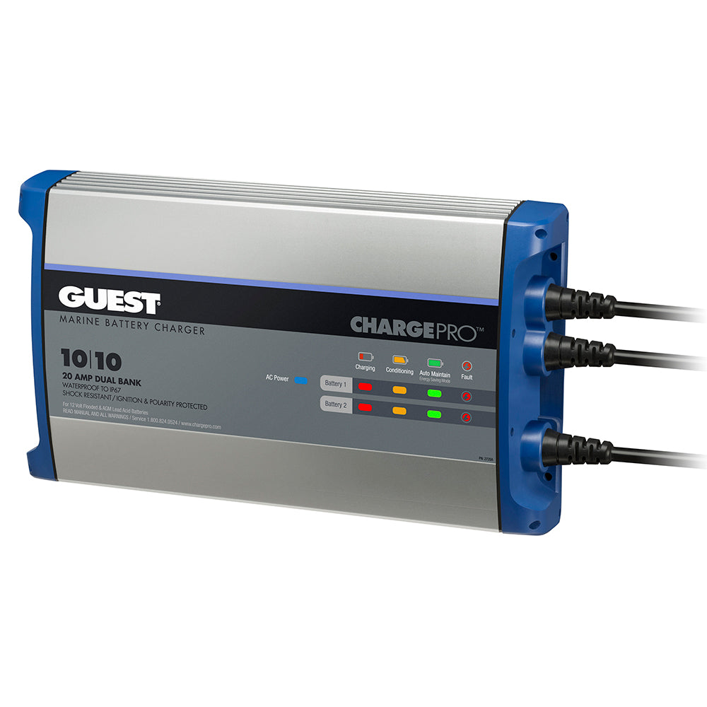 Guest On-Board Battery Charger 20A / 12V - 2 Bank - 120V Input — marine battery chargers
