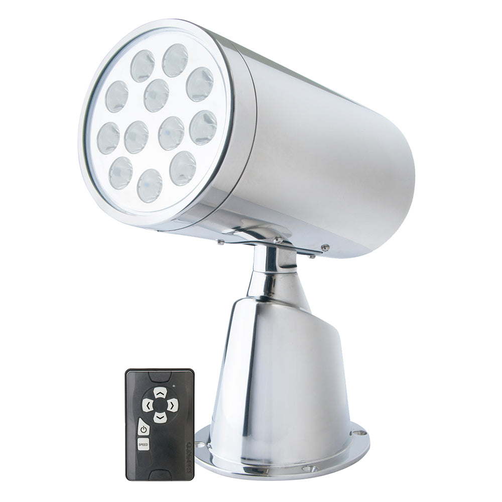 Marinco Wireless LED Stainless Steel Spotlight w/Remote — marine search lights