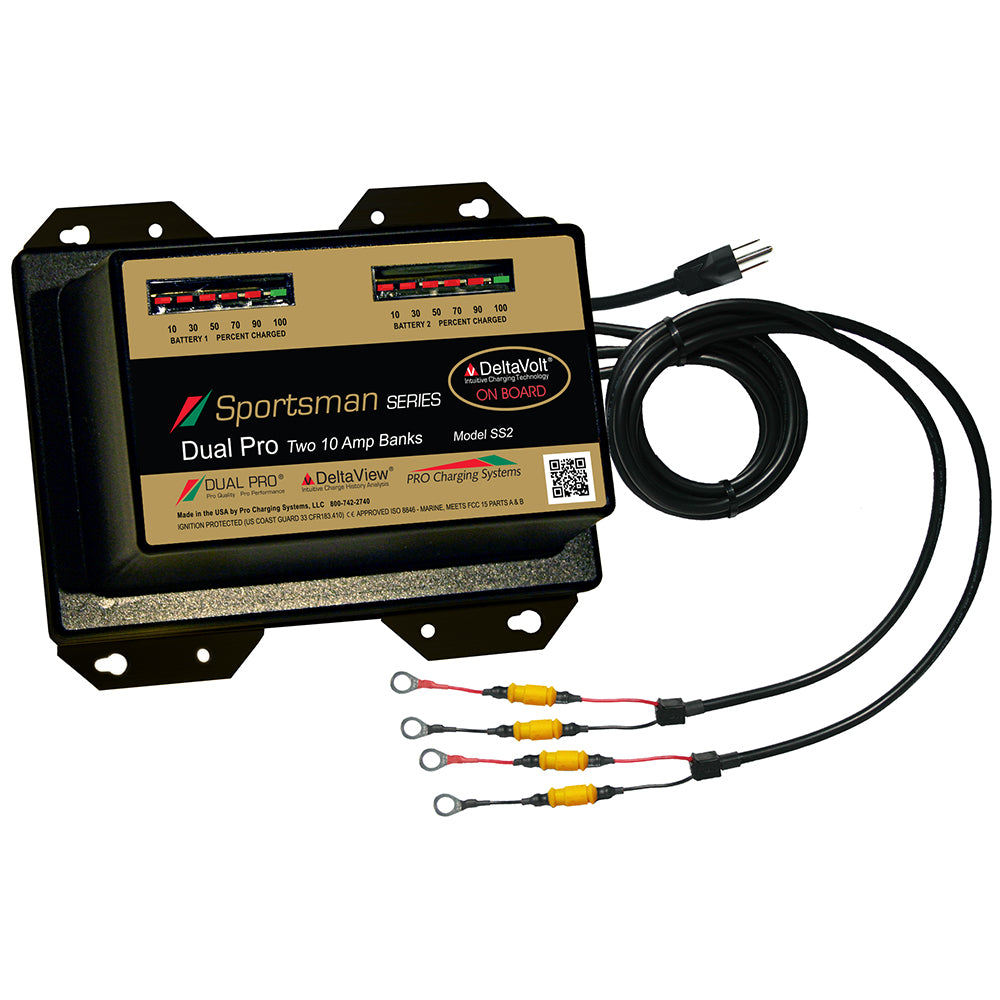 Dual Pro Sportsman Series Battery Charger - 20A - 2-10A-Banks - 12V/24V — marine battery chargers