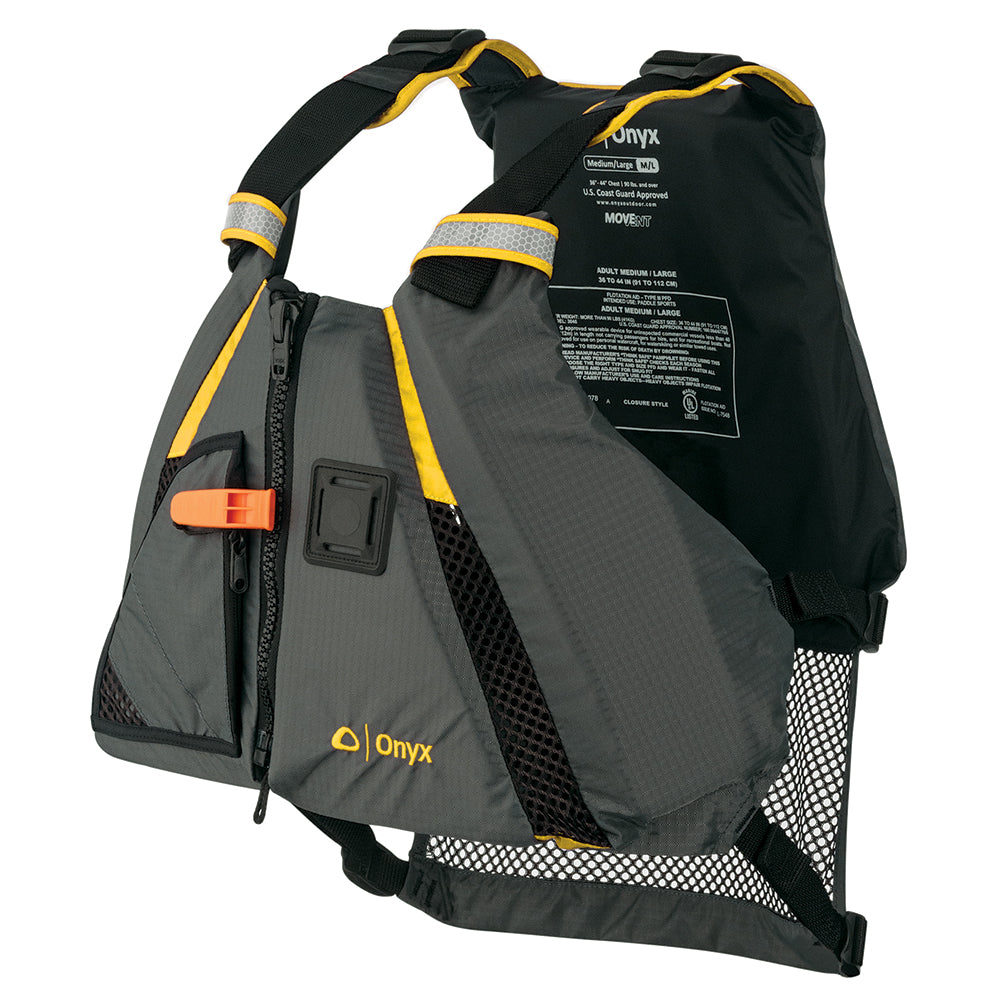 Onyx Outdoor Onyx Movement Dynamic Paddle Sports Vest - Yellow/Grey - M/L — marine paddlesports