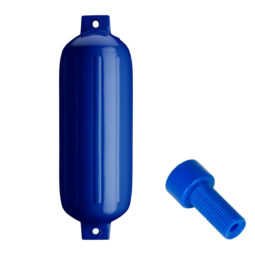 Polyform U.S. Polyform G-5 Twin Eye Fender 8.8" x 26.8" - Cobalt Blue w/Adapter — marine fenders